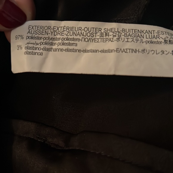 Zara Black Belted Texture High Waisted Pants - Picture 8 of 8